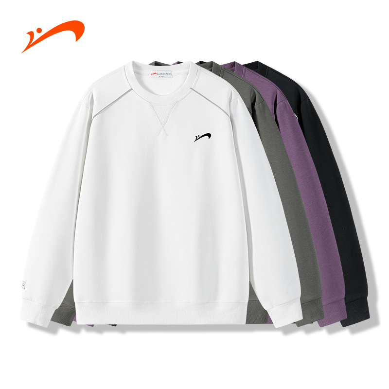 贵人鸟2025秋季新款运动卫衣简约百搭男女款圆领情侣时尚休闲卫衣