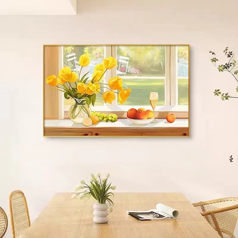 新款5D满钻简约浪漫餐厅钻石画厂家直销