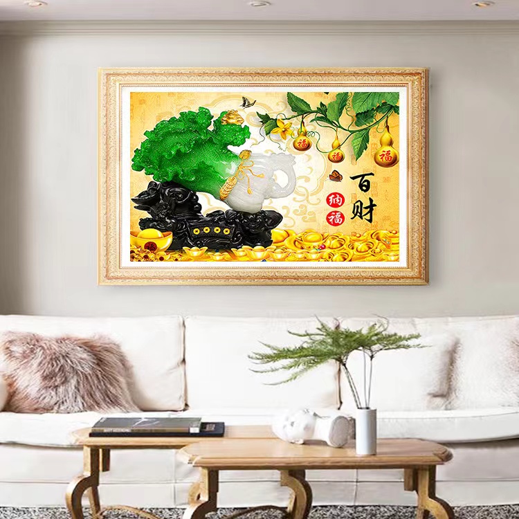 新款5D满钻百财钻石画厂家直销