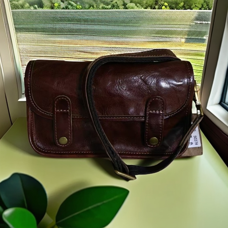 时尚潮流植鞣牛皮复古女包