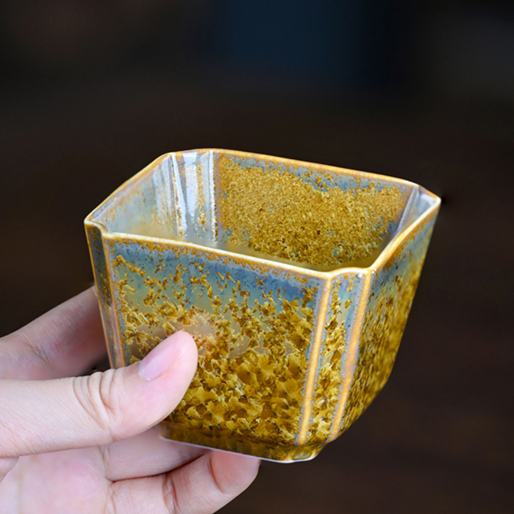 窑变结晶【紫耀金樽】主人杯大号陶瓷个人专用单杯家用办公茶杯水杯