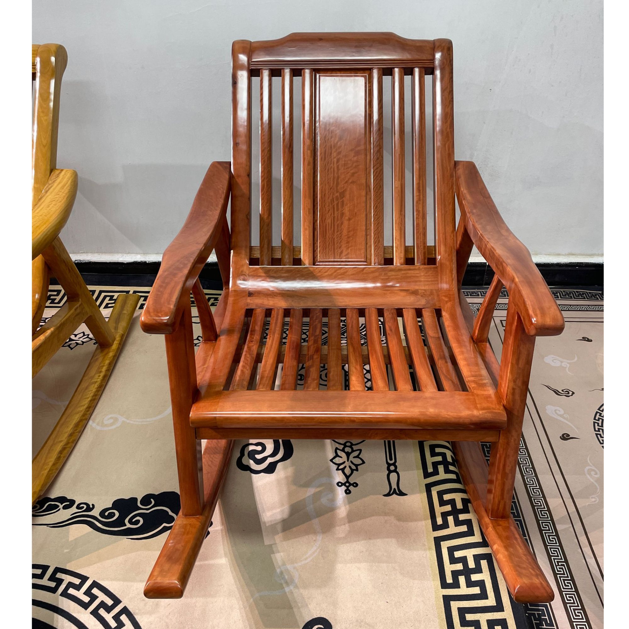 实木摇椅新中式懒人阳台休闲躺椅家用逍遥椅摇摇椅