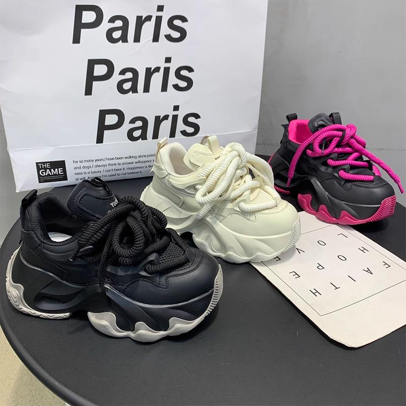 秋冬季回力休闲老爹鞋女鞋子2023年松糕小个子轻便老爹鞋女ins