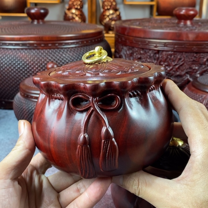 【闪购商品】檀木用****9茶叶罐储物罐