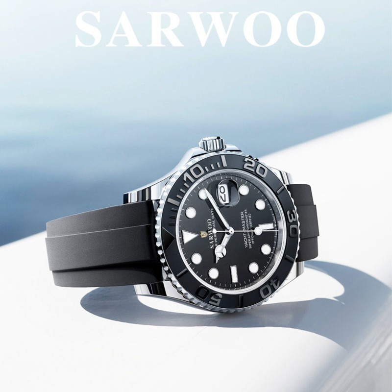 SARWOO/商沃轻奢时尚全自动机械手表防水 铂金游艇男士腕表推荐