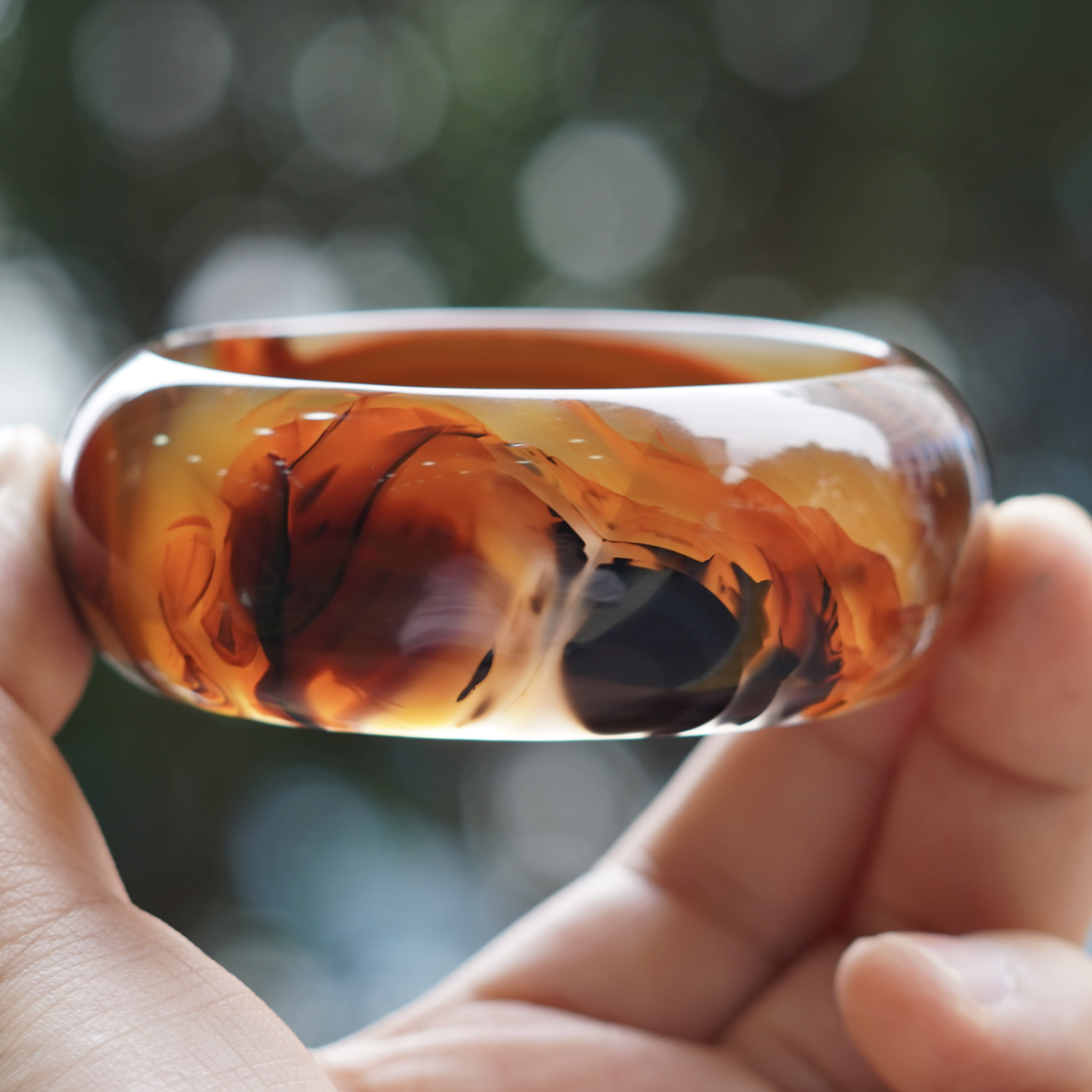 天然意境玛瑙手镯/圈口58/编号244