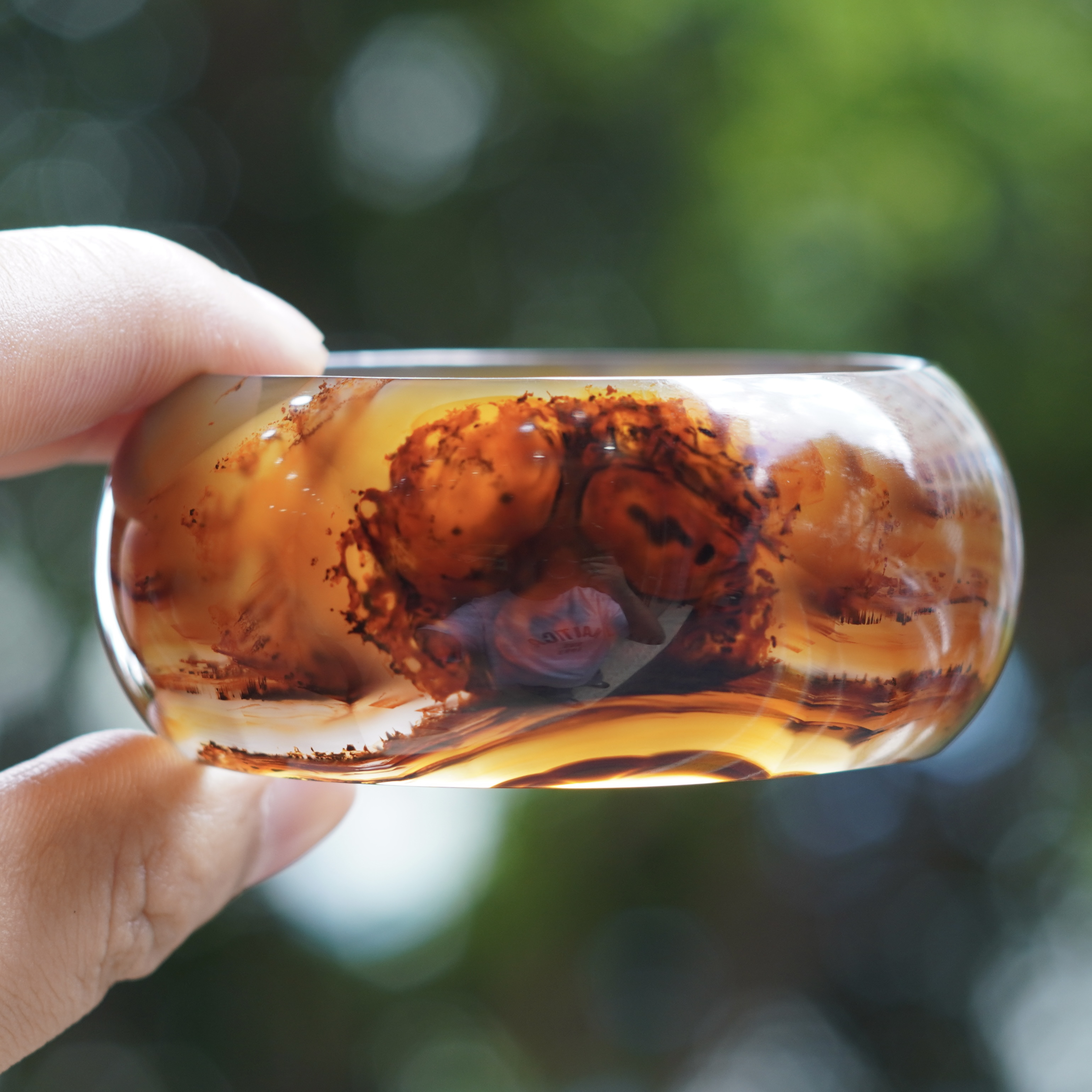 天然意境刺景玛瑙手镯/圈口60/编号223