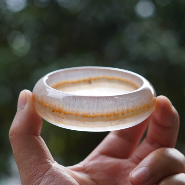 天然意境玛瑙手镯一线药师手镯/圈口61/编号0102