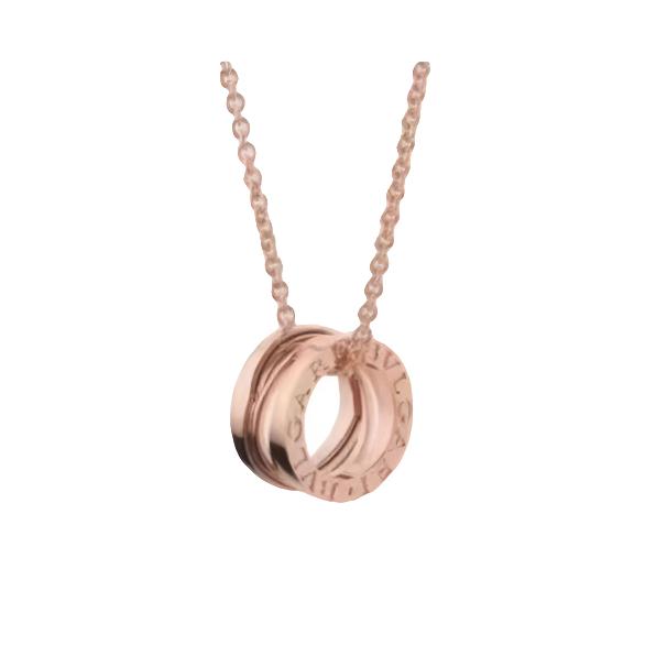 99新 BVLGARI/宝格丽 传奇系列  玫瑰金 镂空传奇弹簧项链 