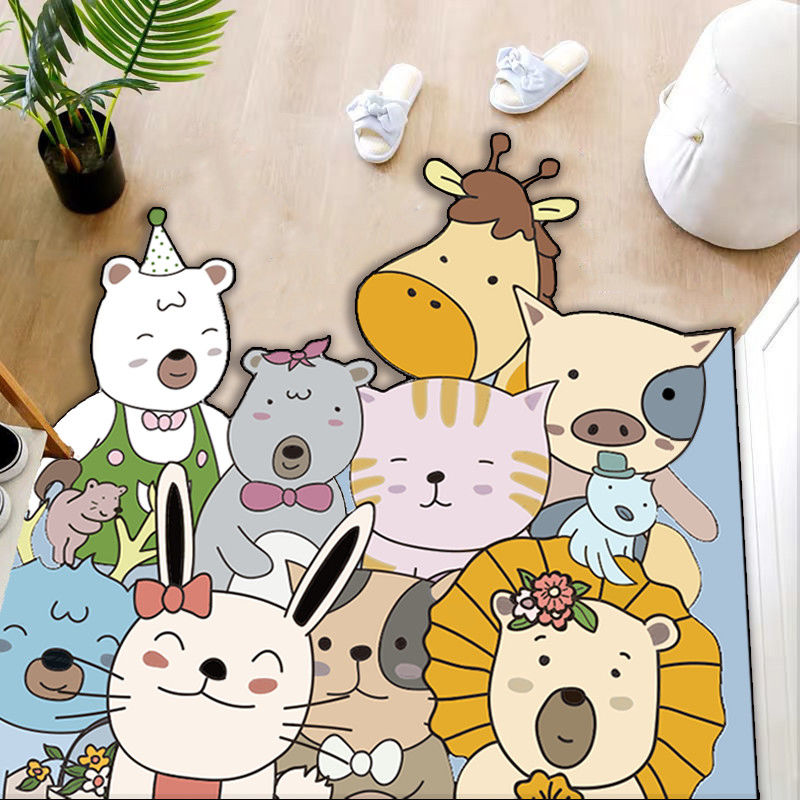 入户门垫卡通地垫门口玄关厨房脚垫可剪裁地毯进门网红家用定制