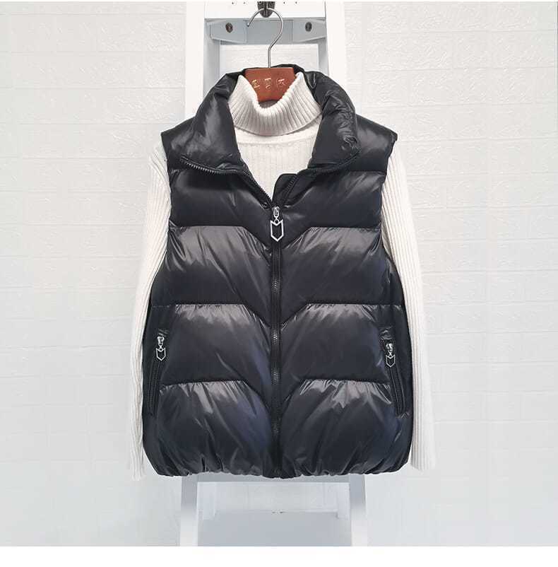 新款羽绒服羽绒服马甲女秋冬季新款韩版短款休闲宽松百搭坎肩马