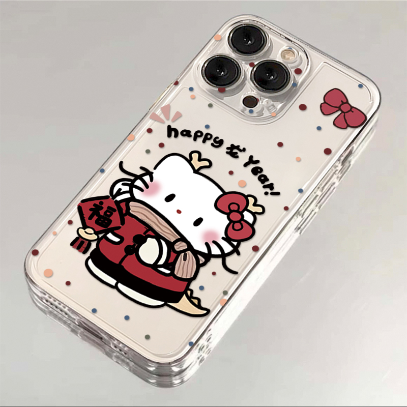 龙角凯蒂iphone15苹果手机壳14promax卡通13pro透明12高级11全包e