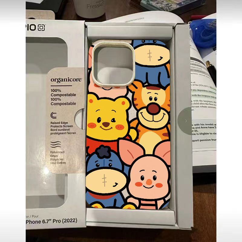 维尼熊合集苹果15手机壳iPhone14pro软13/12/11/8plus7/xsmax卡通