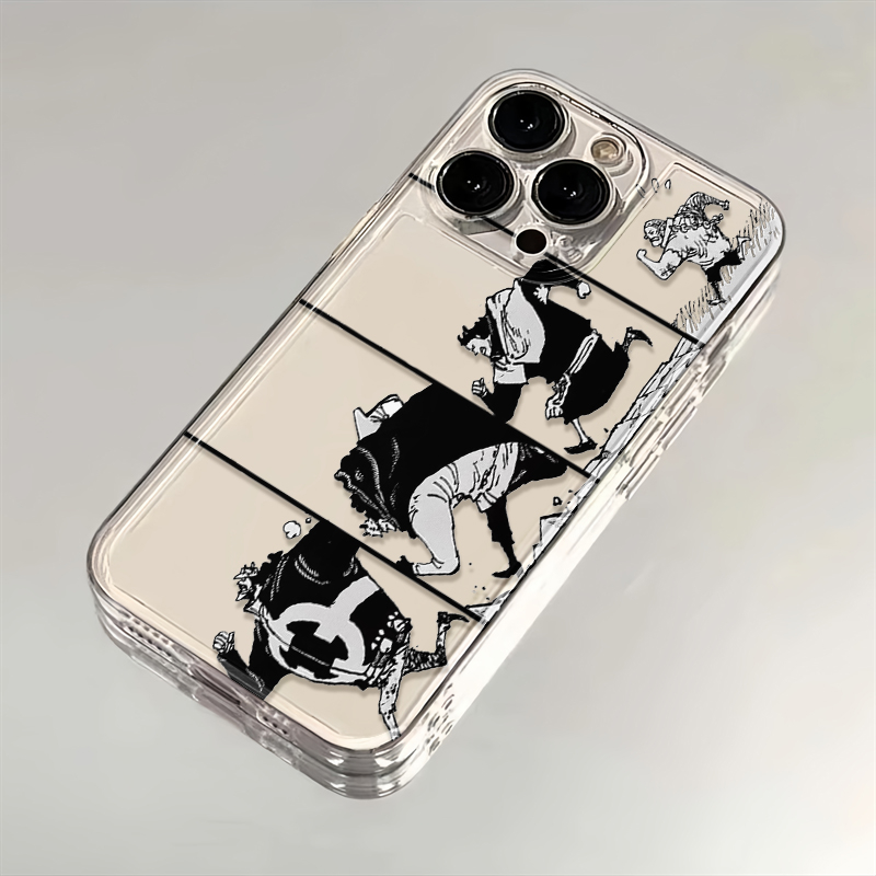 奔跑大熊iphone15苹果手机壳14promax卡通13pro透明12高级11全包e