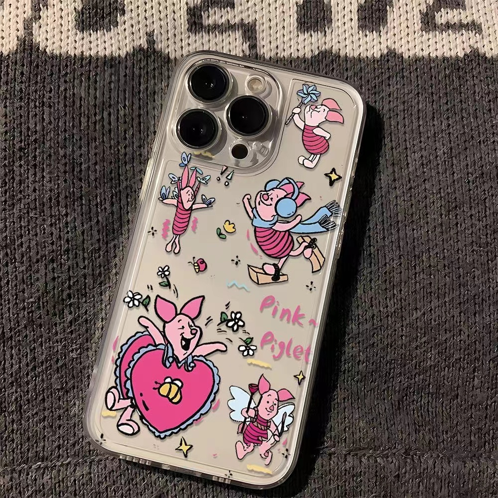 小猪皮杰iphone15苹果手机壳14promax卡通13pro透明12高级11全包e