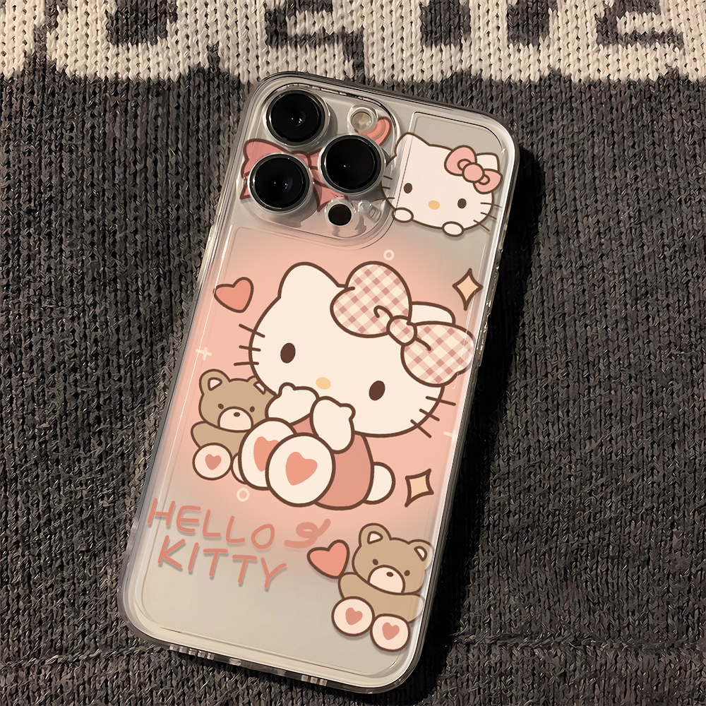 凯蒂玩偶熊苹果15手机壳iPhone14promax新7/8plus软壳13/12/11/xr
