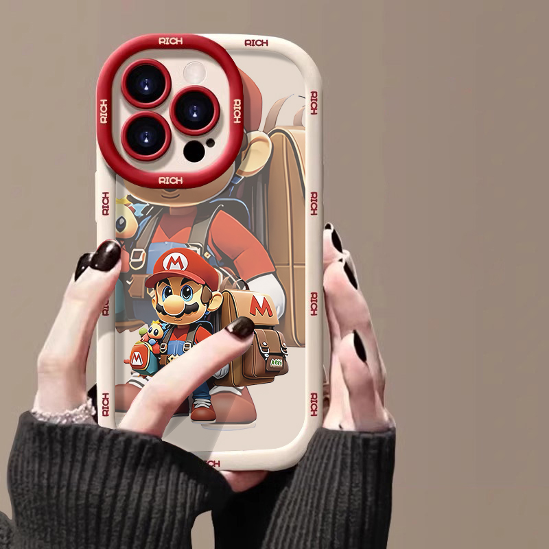 跑酷先生苹果15promax手机壳iphone14全包13软12新年11泡芙x红7/8
