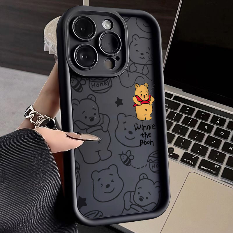 肉维尼熊苹果15promax手机壳iphone14防摔13/12卡通11/xr/8plus/7