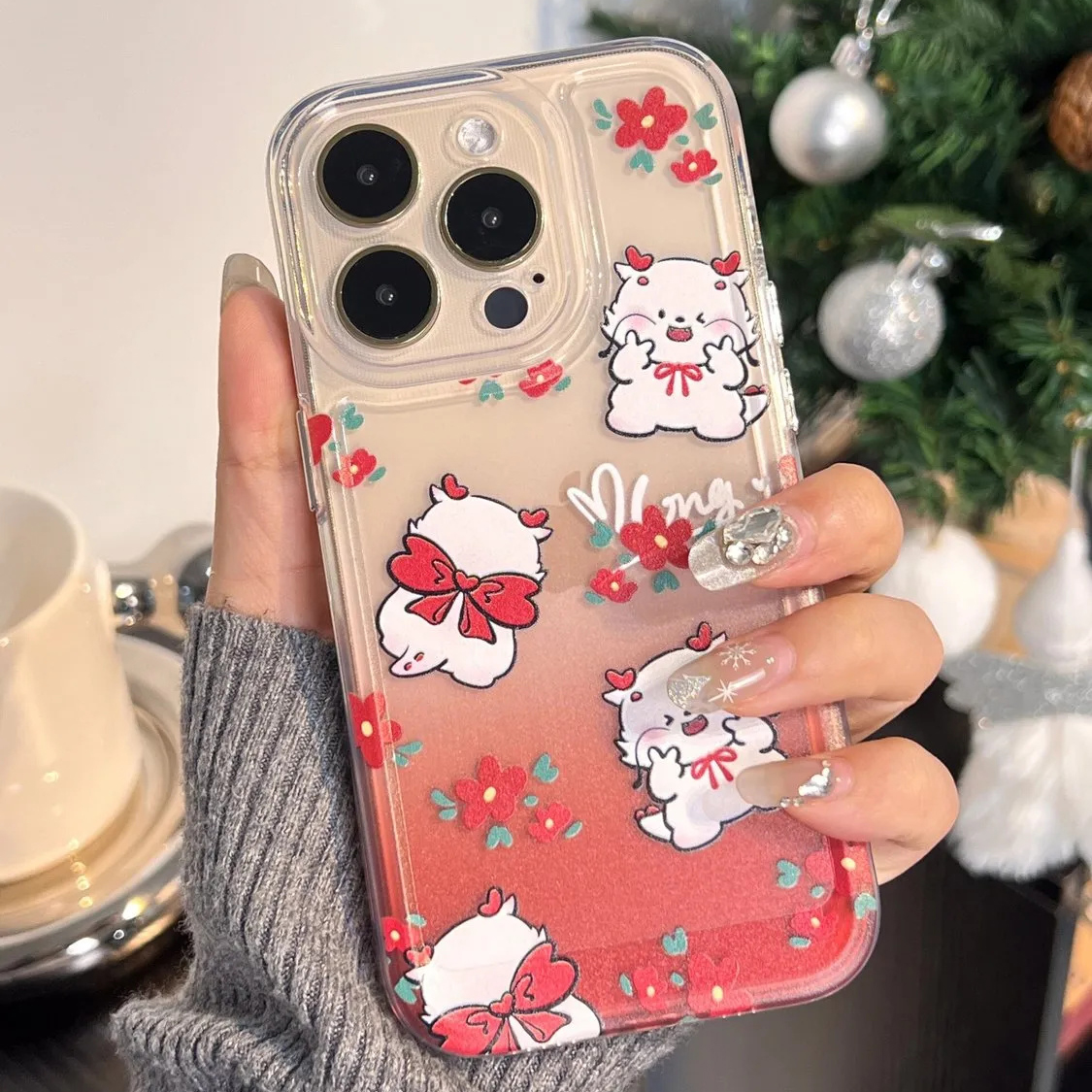 红花小龙iphone15苹果手机壳14promax卡通13pro透明12高级11全包e