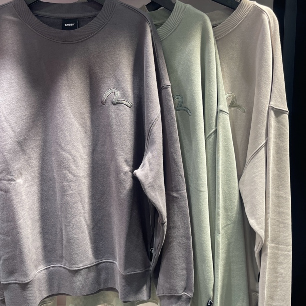 -901韩版福神刺绣小标圆领男女同款卫衣