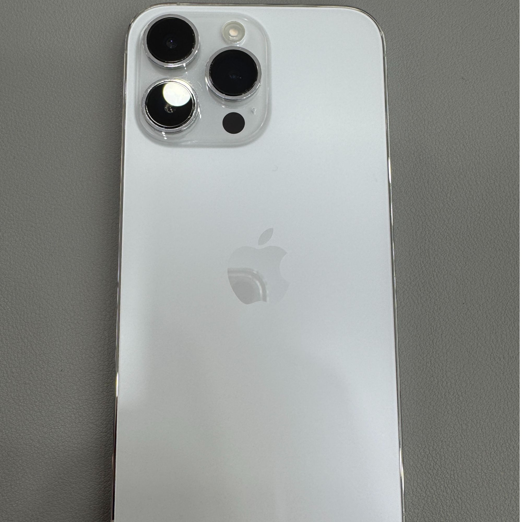 9新 Apple/苹果 14ProMax银色256G电池85%国行零售机全原无拆