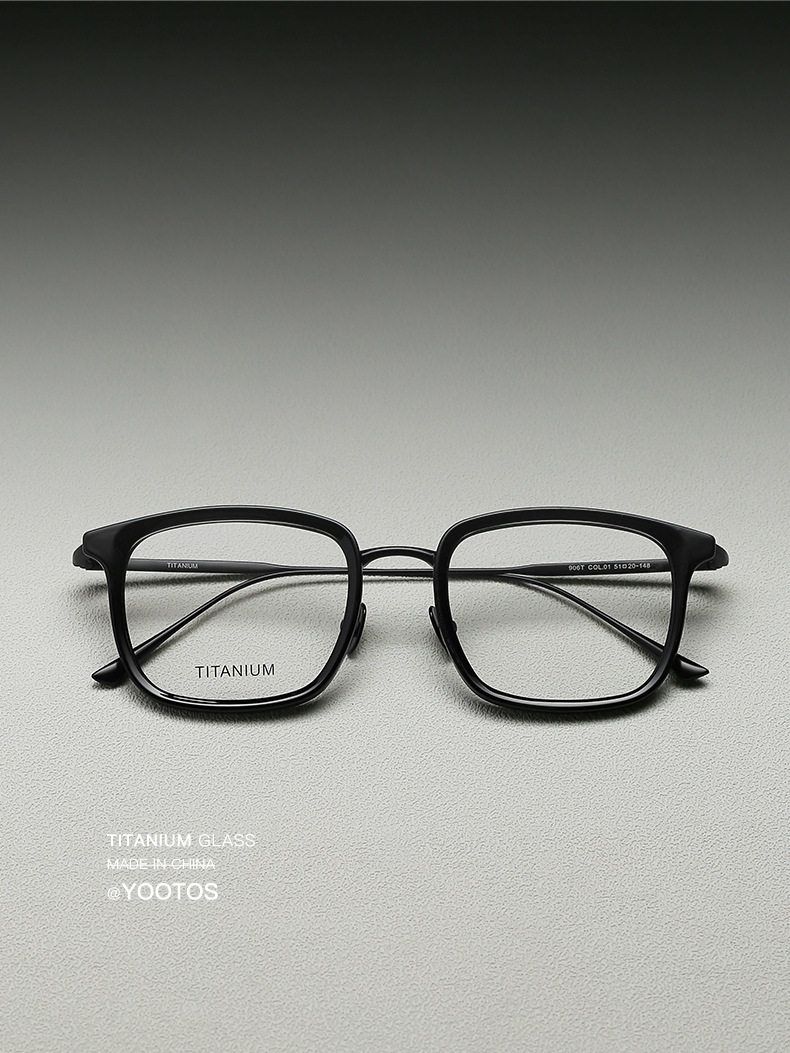 增永同款日式手造纯钛复古可配近视眼镜框 时尚素颜男女眼镜架