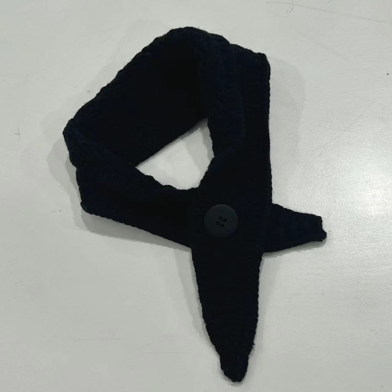 时尚文艺风百搭系扣针织小领结1112