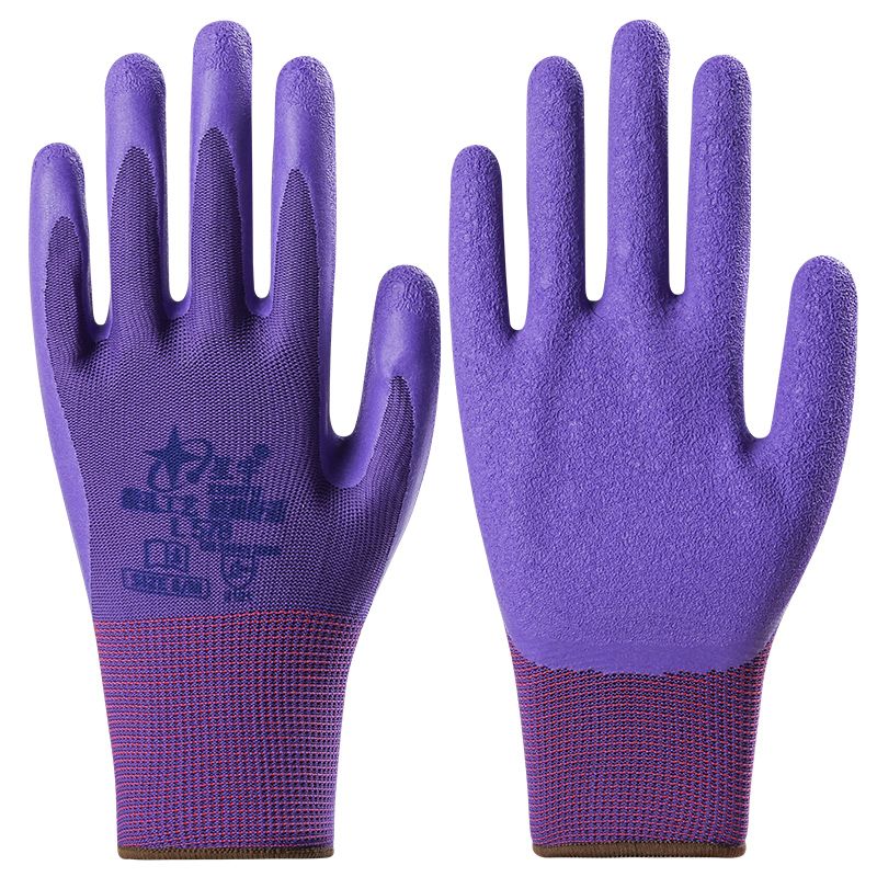 正品星宇L578乳胶发泡尼龙透气耐磨防滑工地干活防护劳保手套