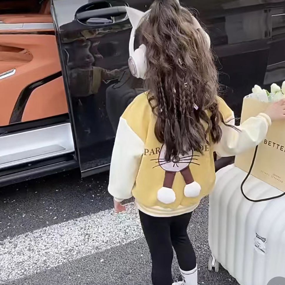 儿童秋装卡通外套洋气小童上衣时尚2023秋季新款