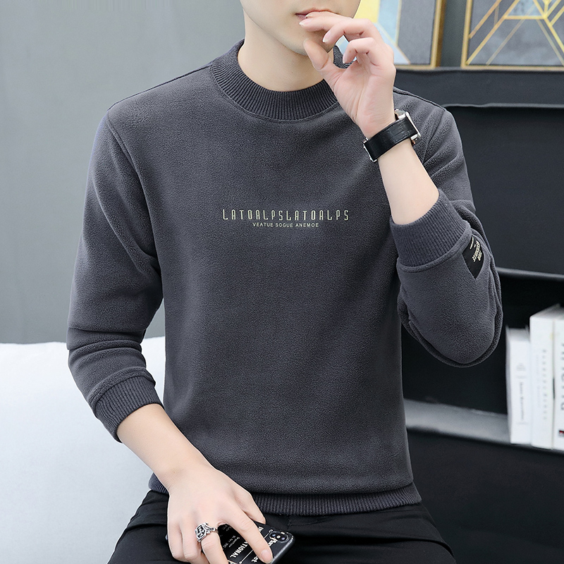 男士卫衣秋季新款奥粒绒潮流百搭打底衫时尚休闲帅气男装长袖上衣