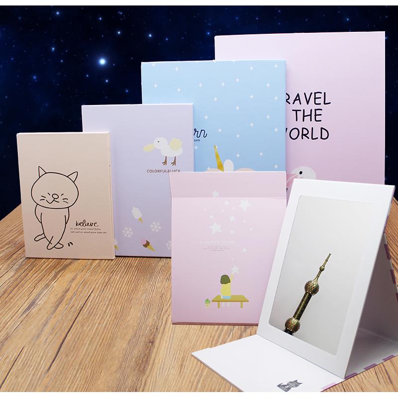 镜子折叠宿舍学生翻盖式超大号小清新随身迷你便携小号女台式韩版