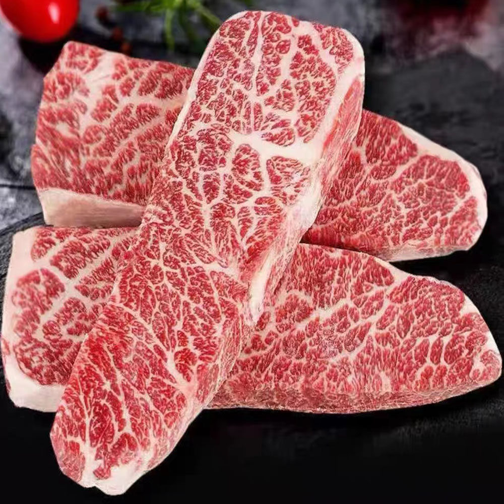 澳洲进口M5+黑安格斯翼板肉雪花上脑边谷饲原切牛排羽下牛肉1000g