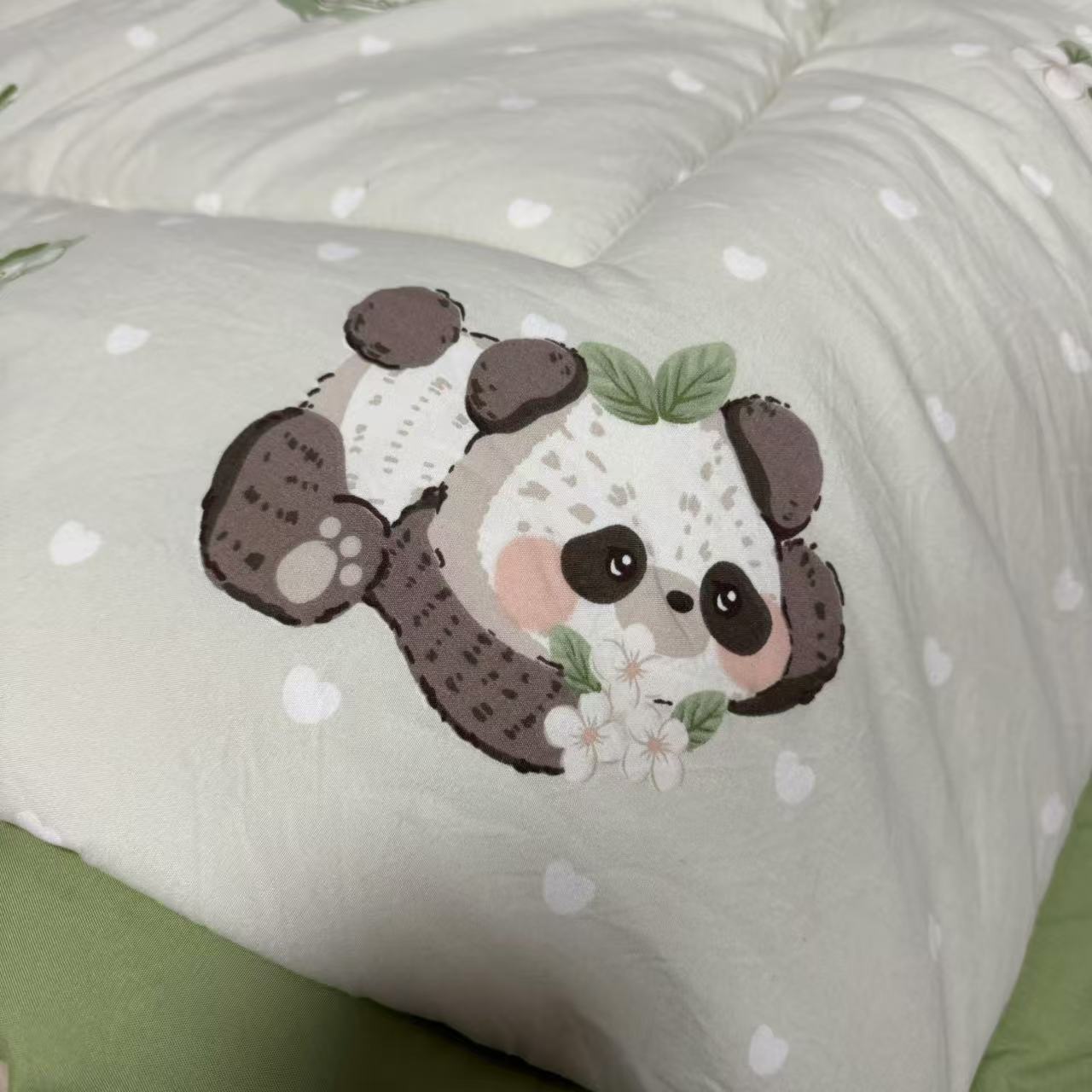 【抹茶熊猫】200*230四季柔软亲肤春秋被冬被