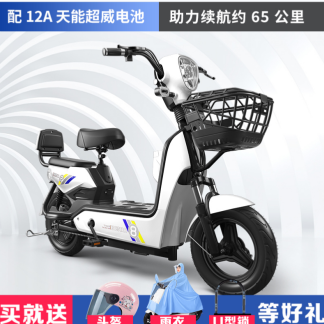 【厂惠】电动车48v成人男女电动自行车2024新款国标可上牌电瓶车