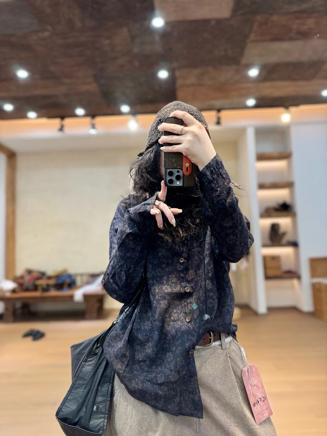 忆古朴拙百搭休闲时尚长袖碎花衬衫