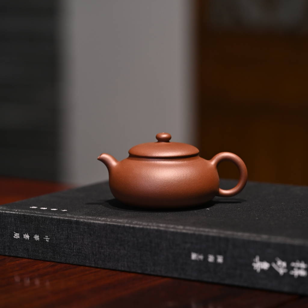 贰玖紫砂|扁圆壶 江露紫泥紫砂壶