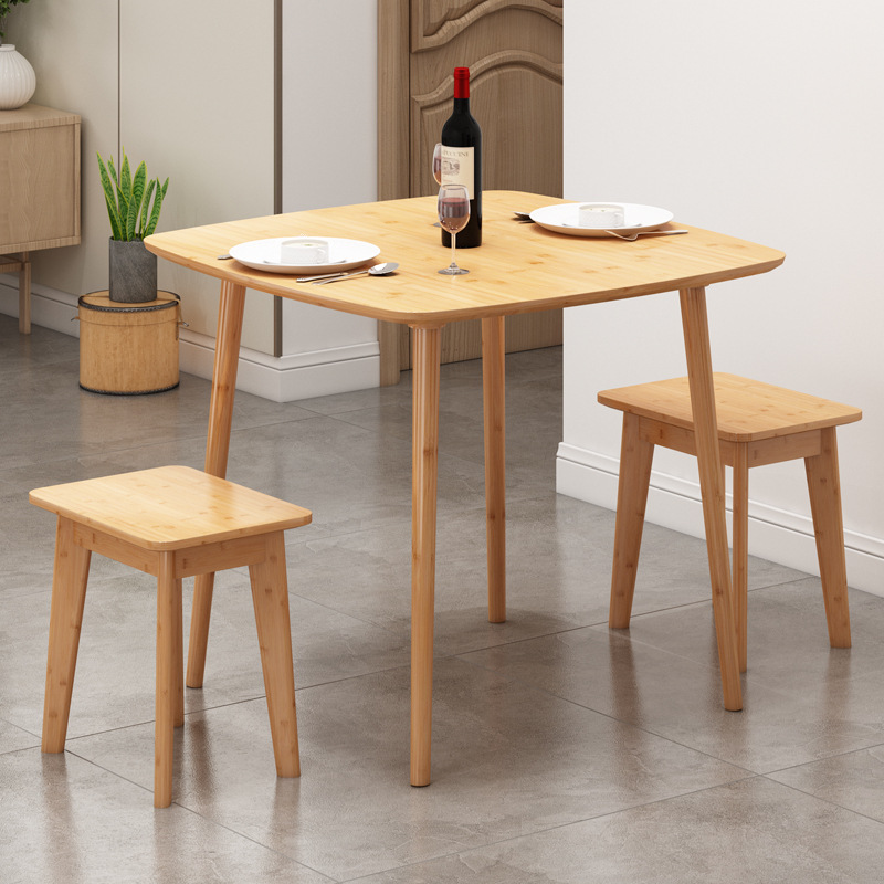 北欧风餐桌【批发】吃饭桌现代简约高脚桌椅套装实木家用小户型