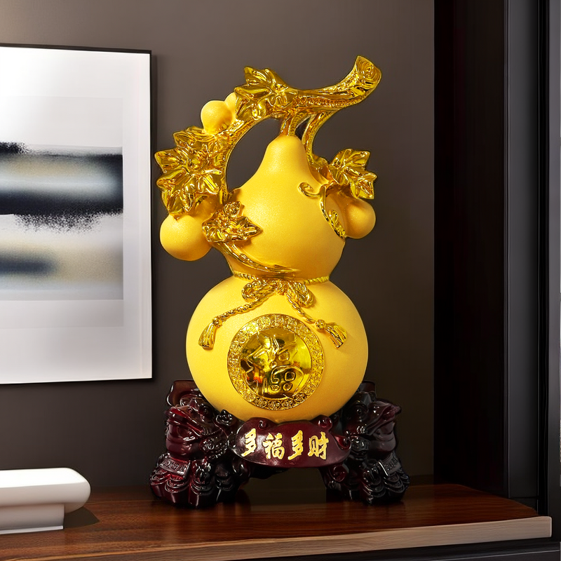 客厅电视柜酒柜装饰品金蟾葫芦摆件工艺品玄关桌面摆设乔迁礼物