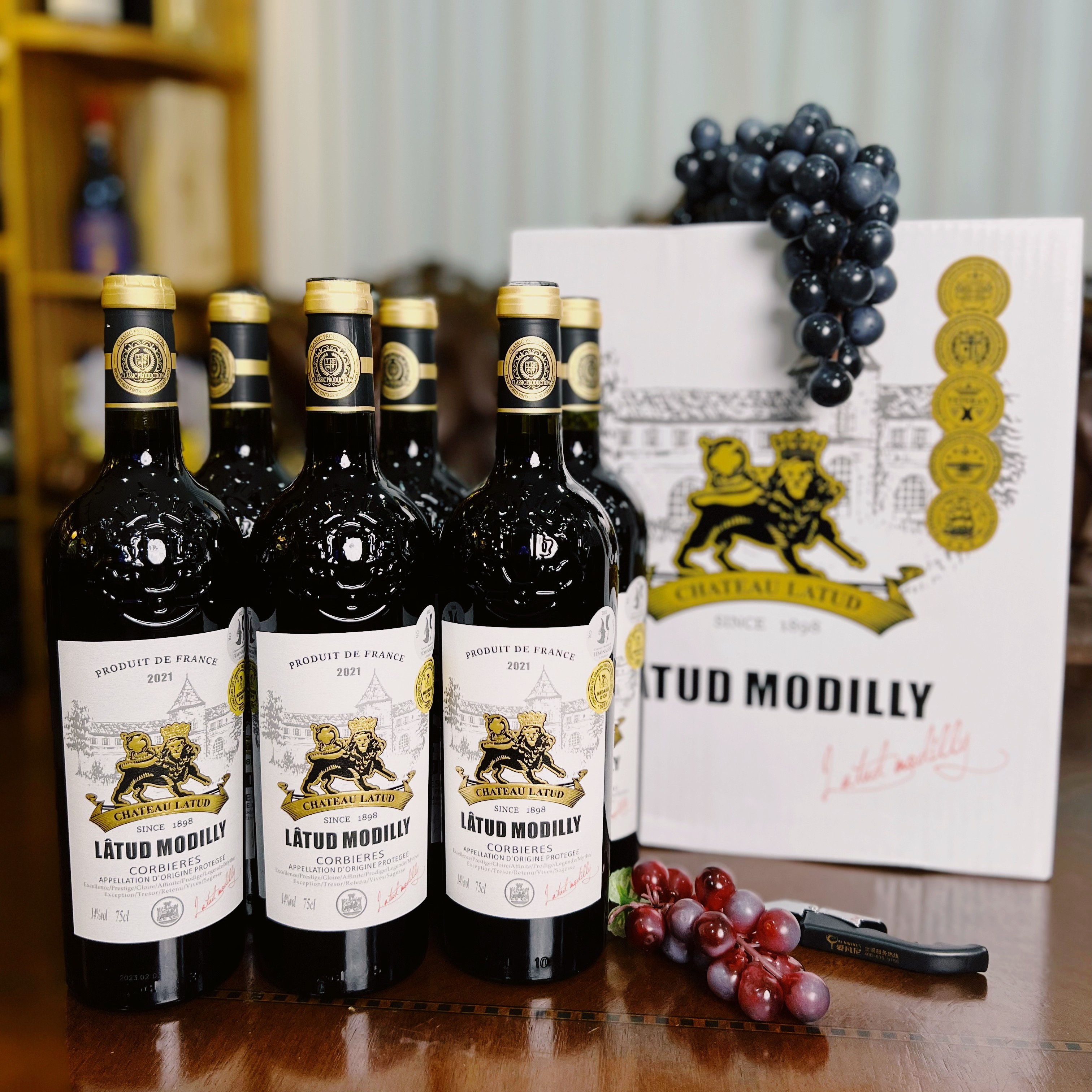 AFNWINES/爱凡尼拉图莫狄利干红750ML*6瓶法国原瓶原装进口葡萄酒