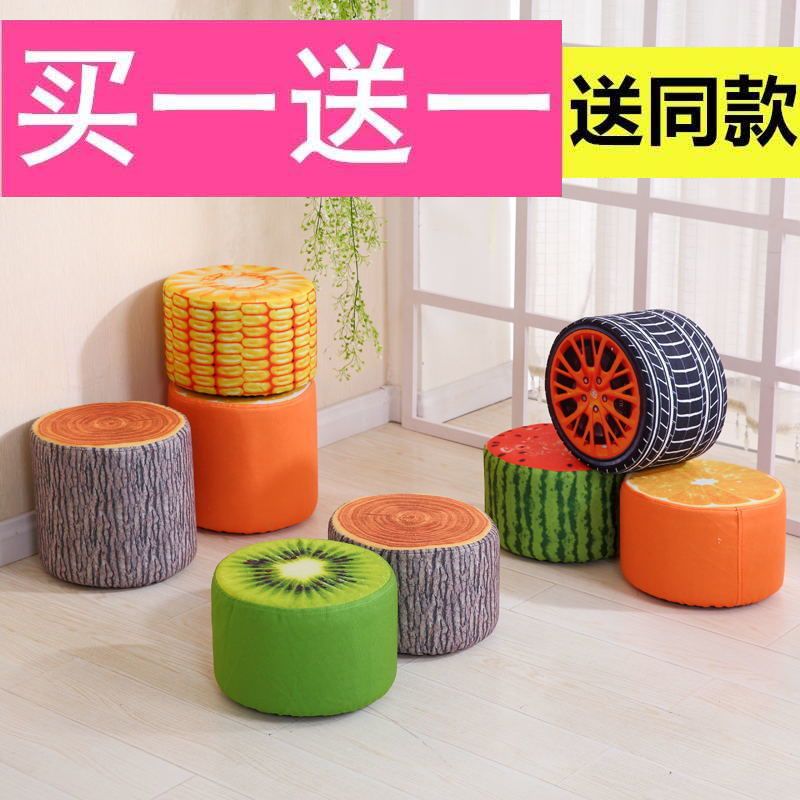【新疆包邮】水果小凳子凳子家用实木时尚换鞋凳布艺凳儿童成
