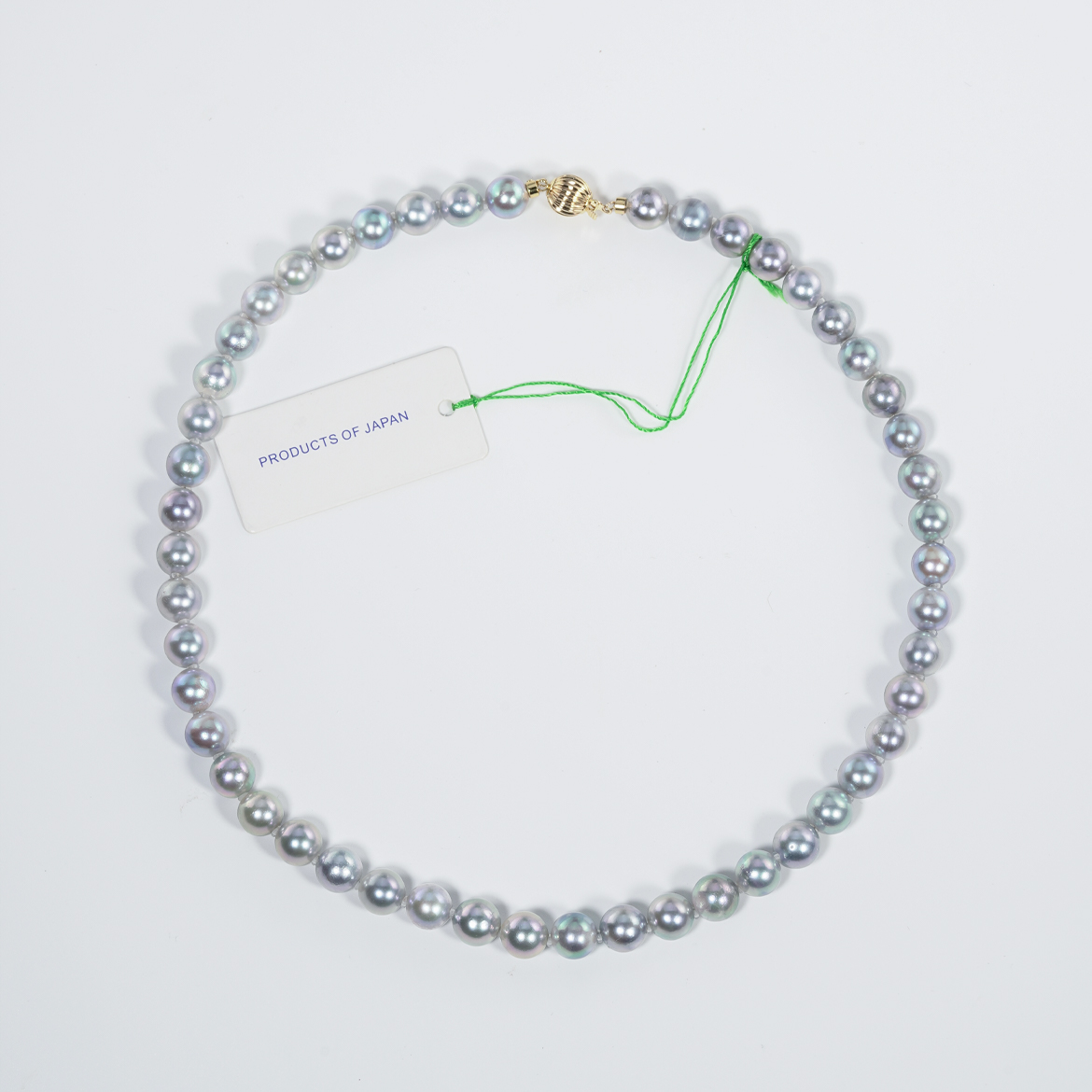 Gloire/古名【小鹿】14K金海水真多麻项链带真科研大证 8-9mm LY051