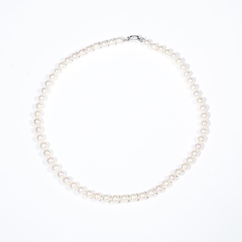 Gloire/古名【七七】【极光凝脂】天然无核珍珠项链7-8mm  Z1328