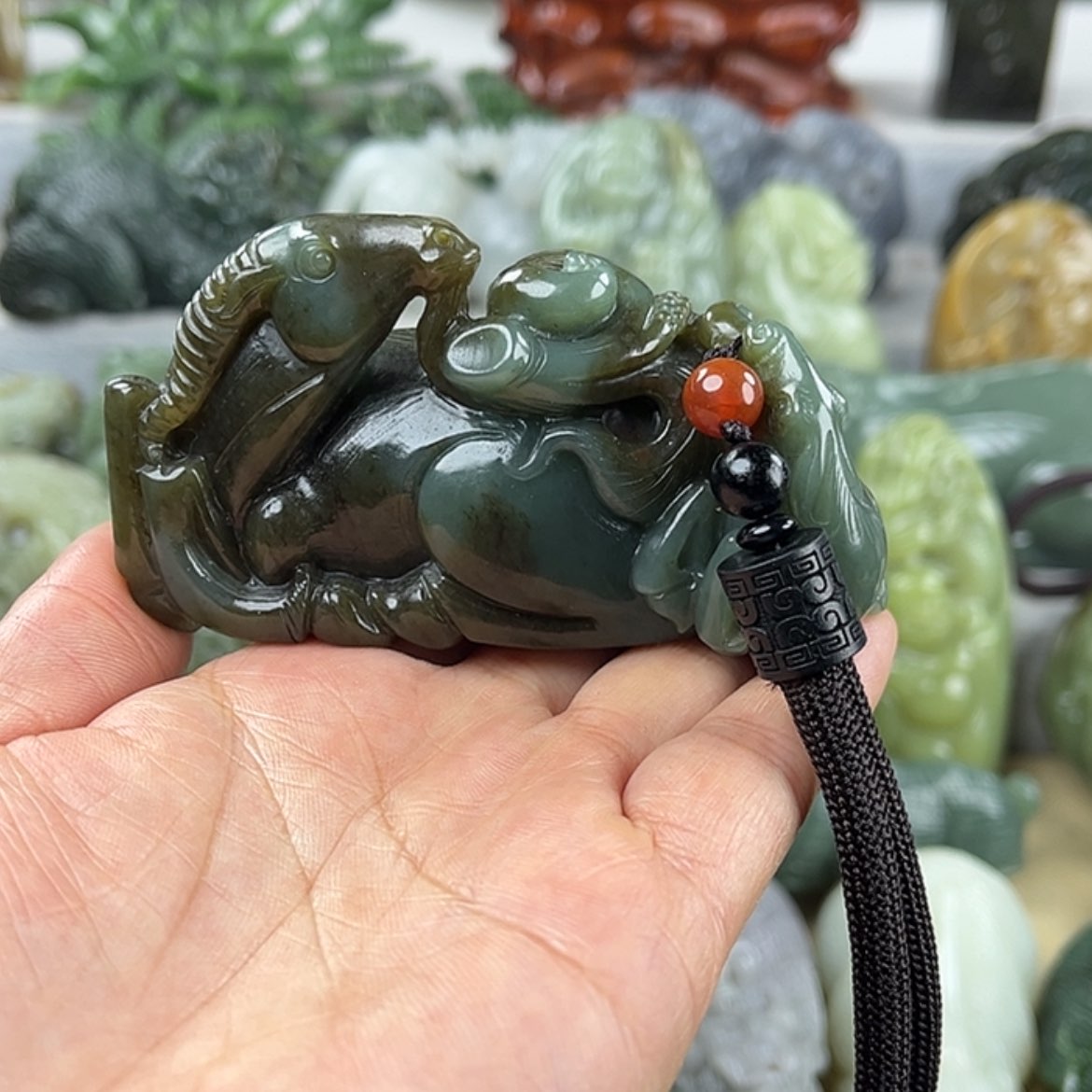 【闪购商品】和田玉挂件未镶嵌张*祥