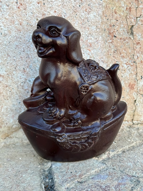 黑檀木旺财，尺寸9×5.5×12厘米高