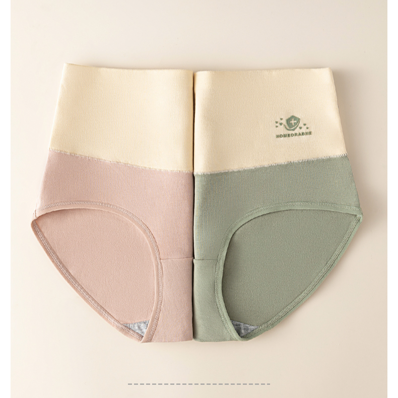 GINBAREIS/金佰亿棉质高腰女士内裤全包臀舒适透气收腹提臀三角裤