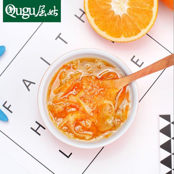 Qugu/屈姑橙蜜茶蜂蜜茶水果茶冲饮脐橙果酱小袋装25g*6便捷轻松装
