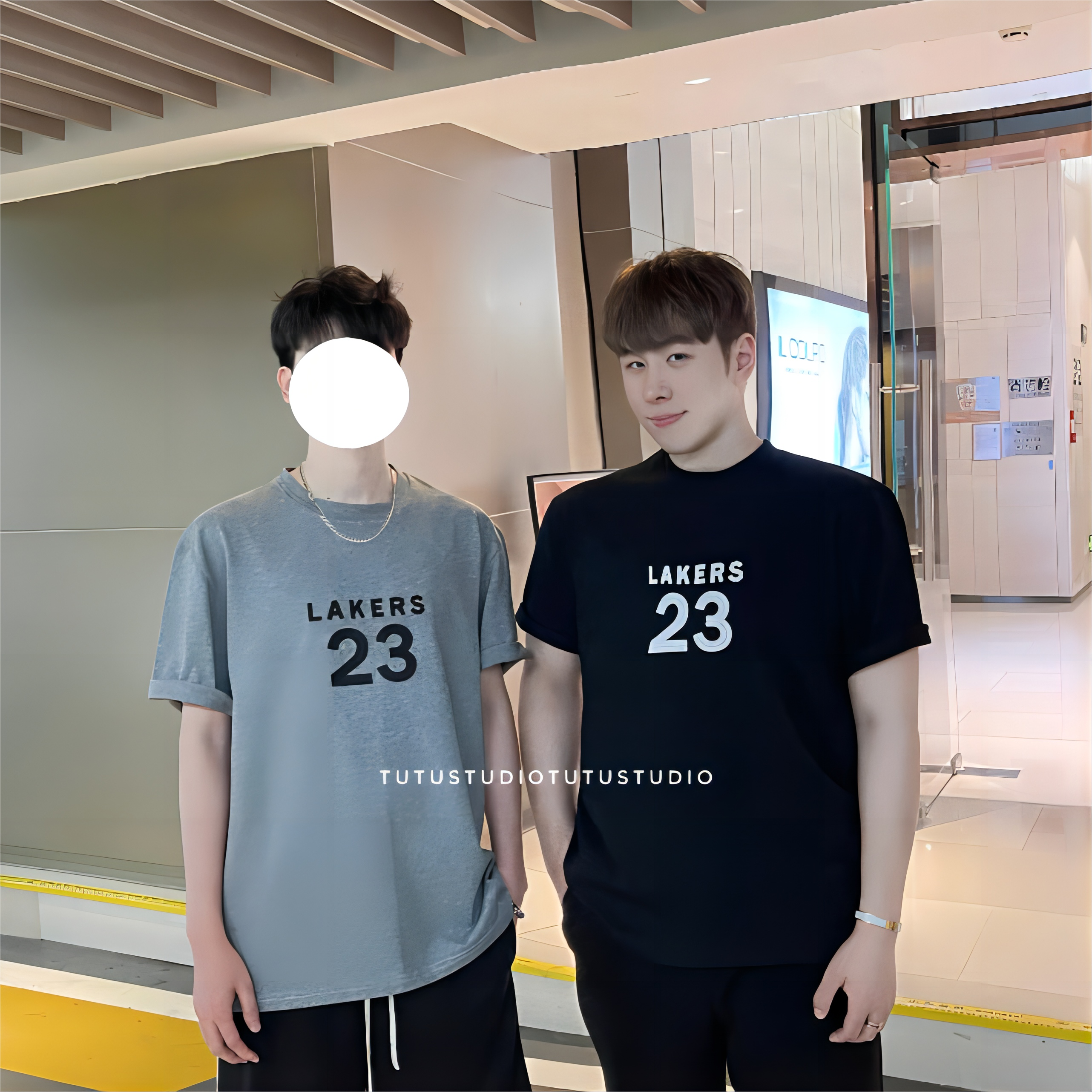 TUTU原创3.0 情侣装宽松刺绣字母T恤#T0297