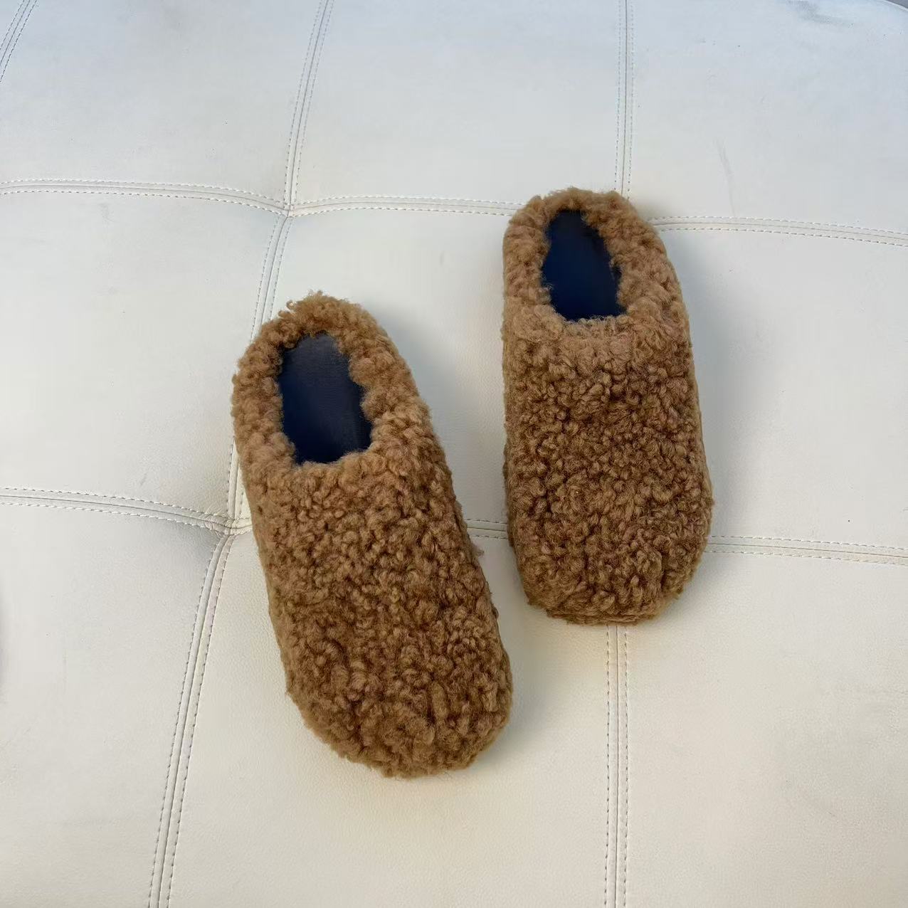 Eaglelyb【波嫂推荐】秋冬新款夕后家毛毛上拖鞋 包头鞋