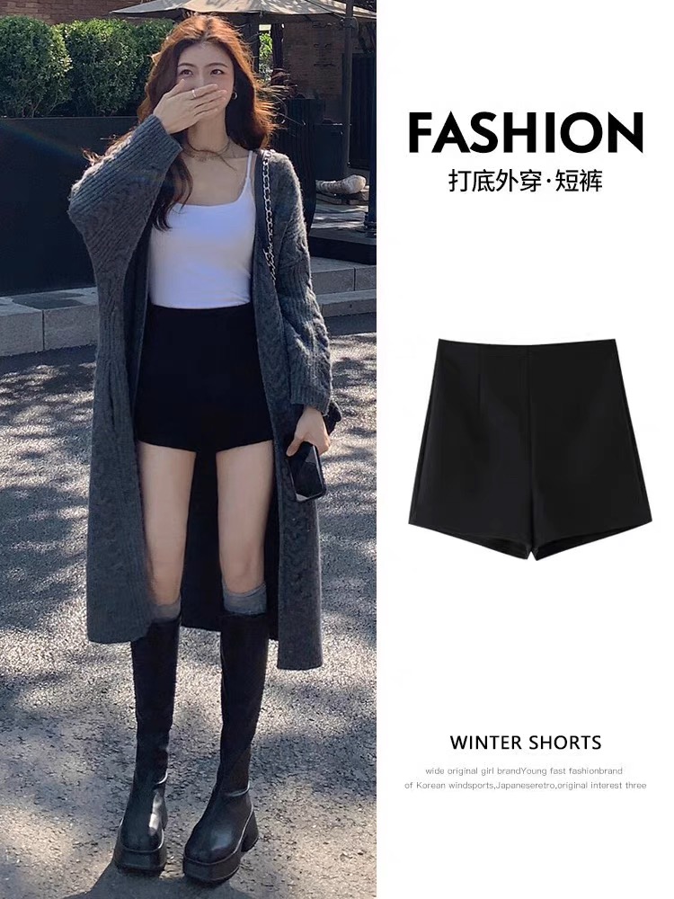 南油定制西装短款女秋冬2024新款高腰紧身打底裤-03