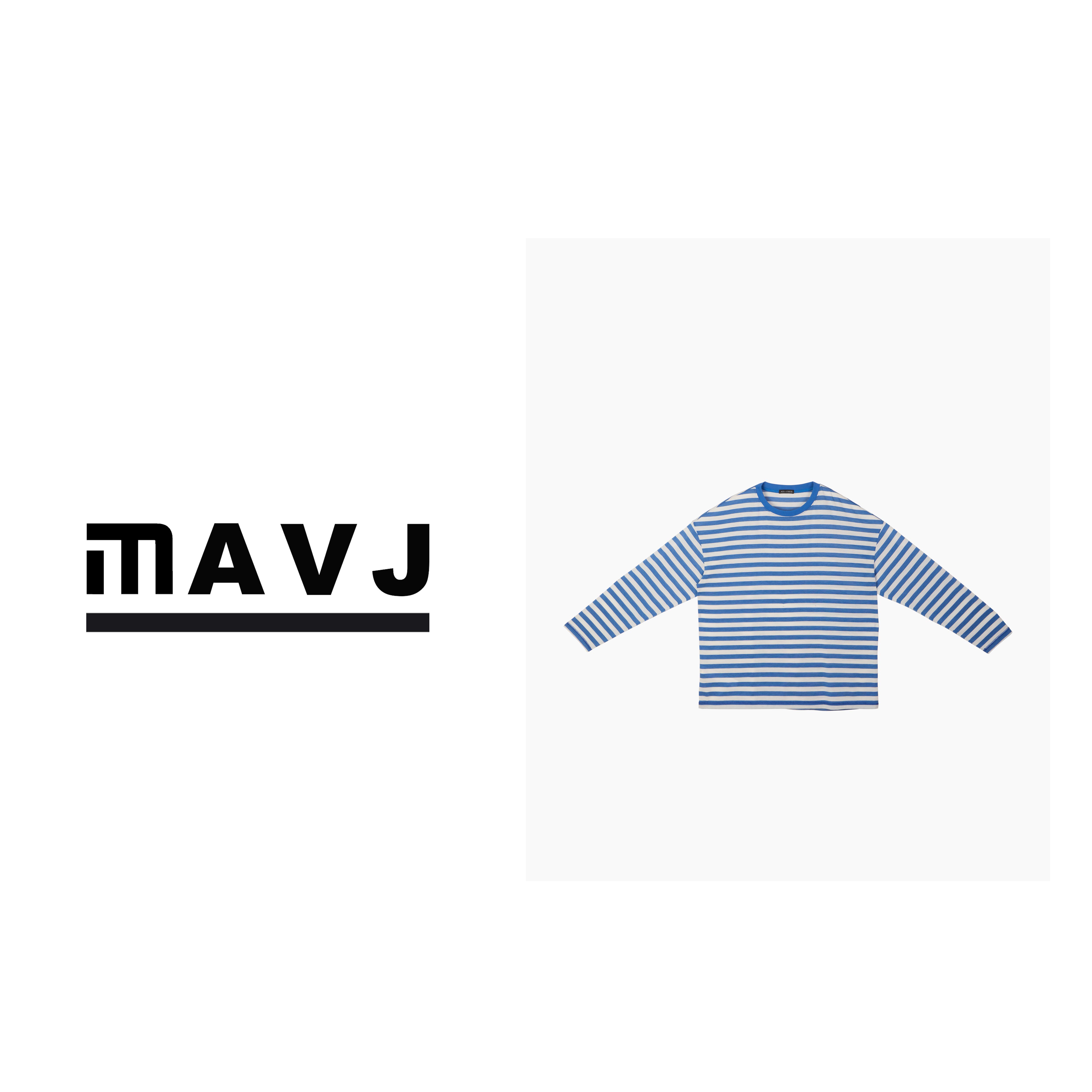 MAVJ天丝休闲百搭蓝白条长袖T恤SY8921-F